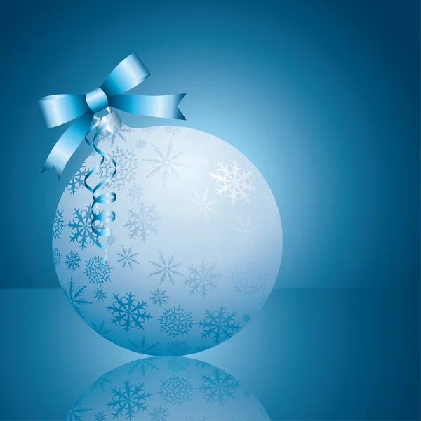 Kék karácsony labda — Stock Vector