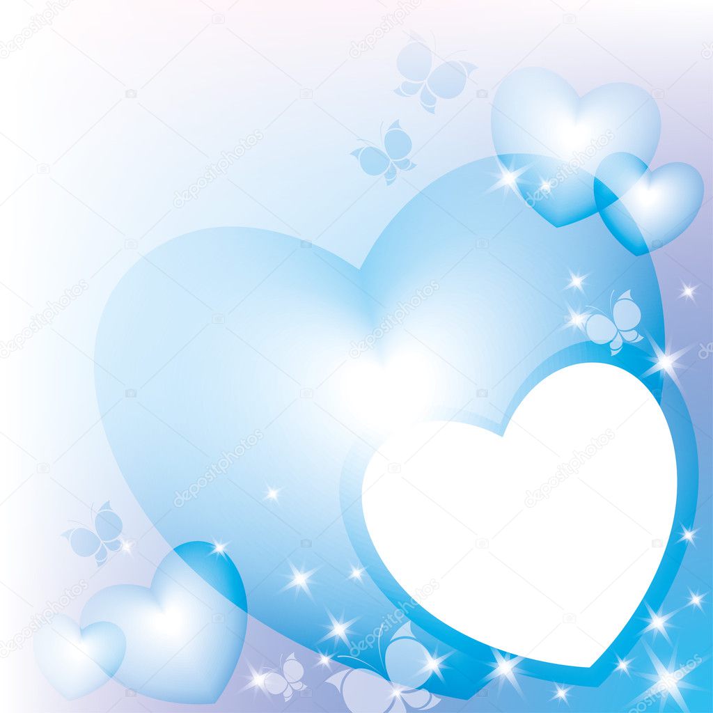 Blue hearts Stock Vector Image by ©redcollegiya #6833272