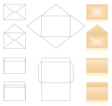Envelopes templates clipart