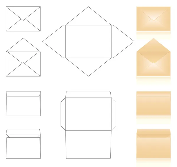 Envelopes templates — Stock Vector