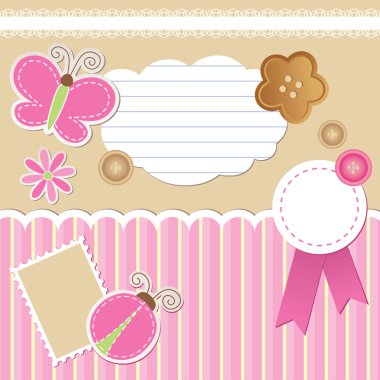 Set of scrapbook elements clipart