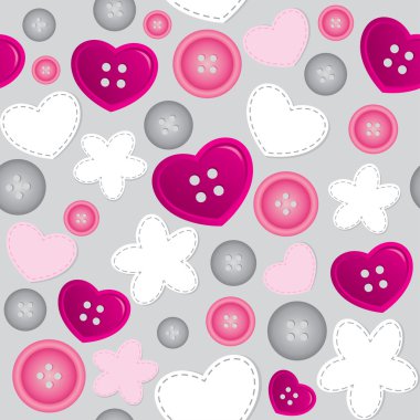 Pattern with buttons clipart