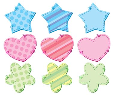 Cloth patches clipart