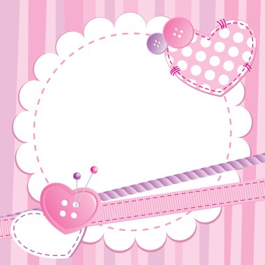 Cute pink frame clipart