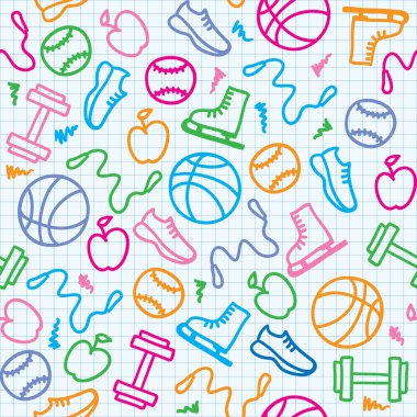 Sport pattern clipart