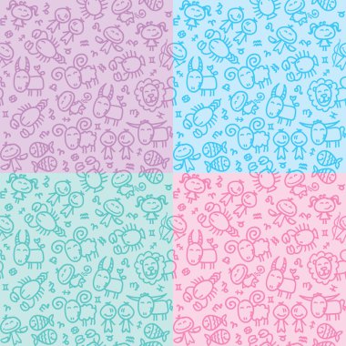 Patterns with zodiac clipart