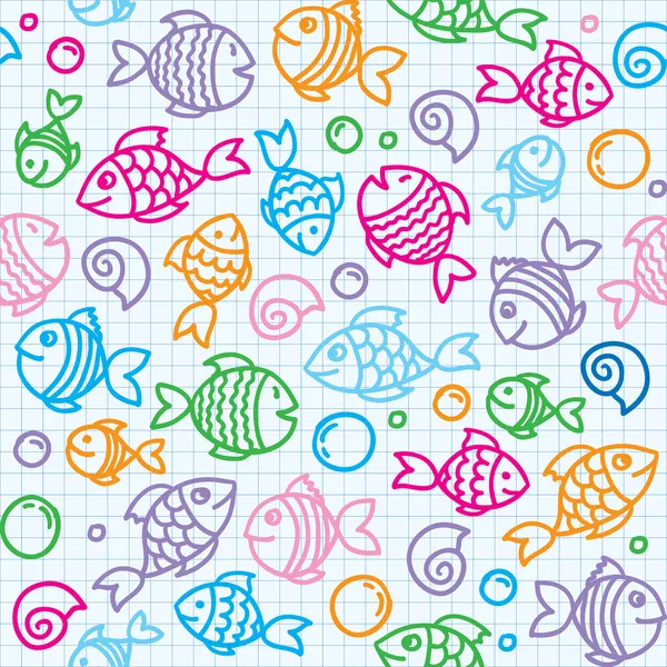 鱼类模式 — 图库矢量图片