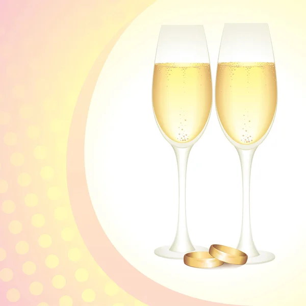 Glas champagne — Stockvector