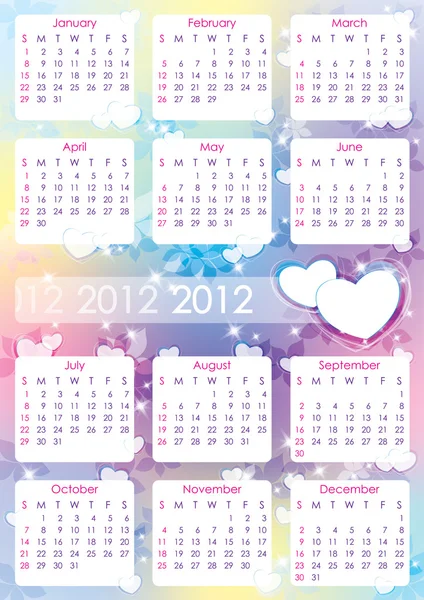 Календар 2012 — стоковий вектор