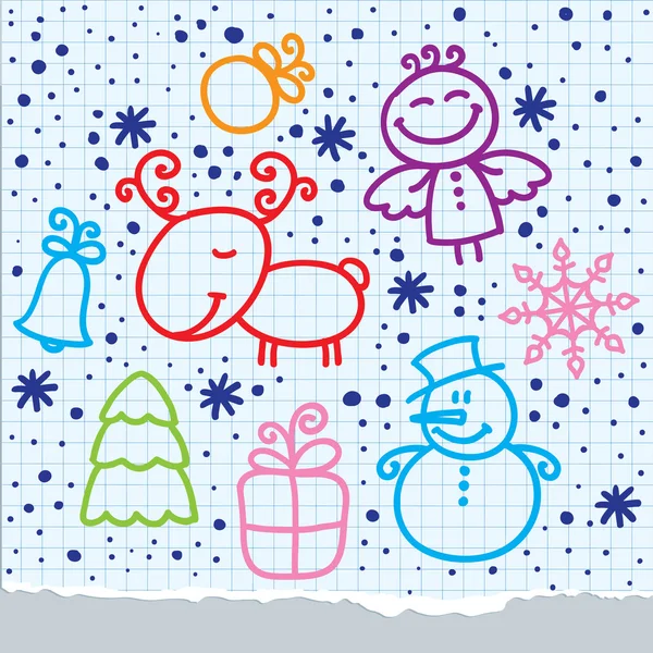 圣诞节手绘设计 — 图库矢量图片