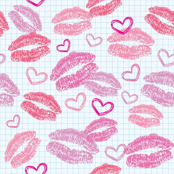Modèle avec baisers — Image vectorielle