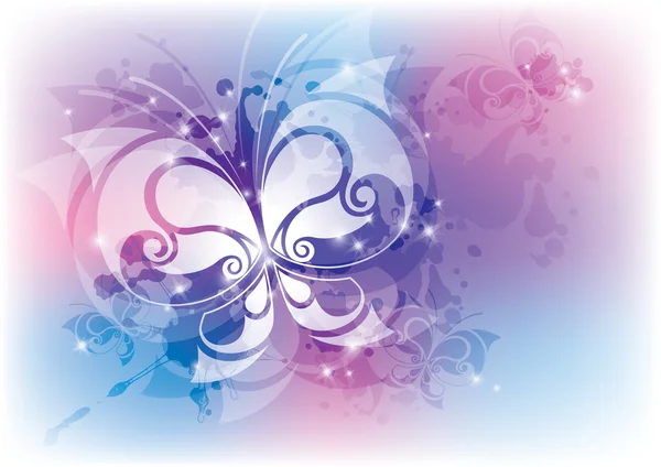 Abstract with butterfly — Stock Vector