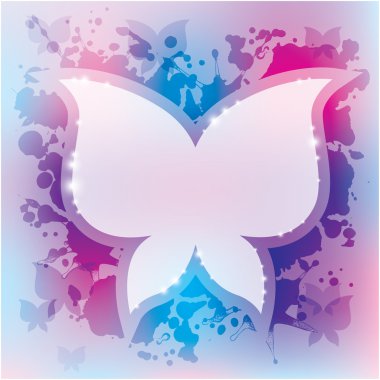 Abstract background with butterfly clipart