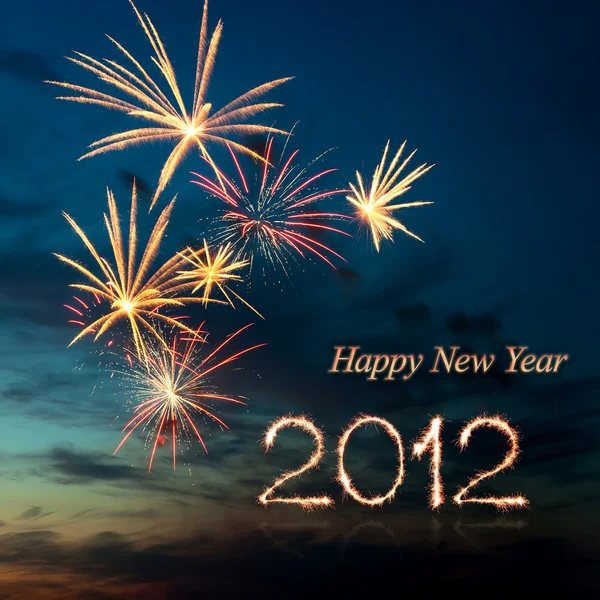 Πυροτεχνήματα το νέο έτους 2012 — Φωτογραφία Αρχείου
