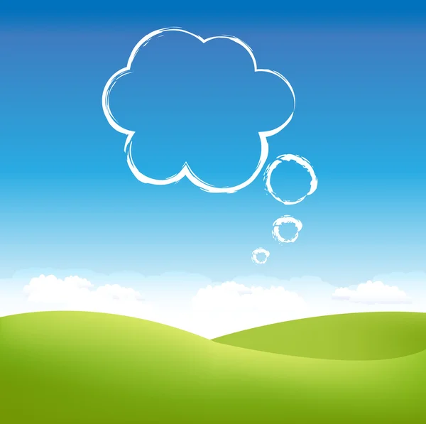 Cloud In Sky — Stock Vector