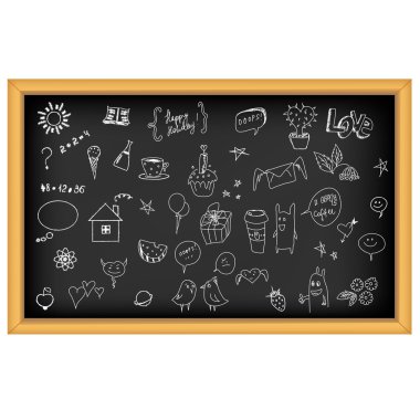 School Board With Manual Drawn clipart