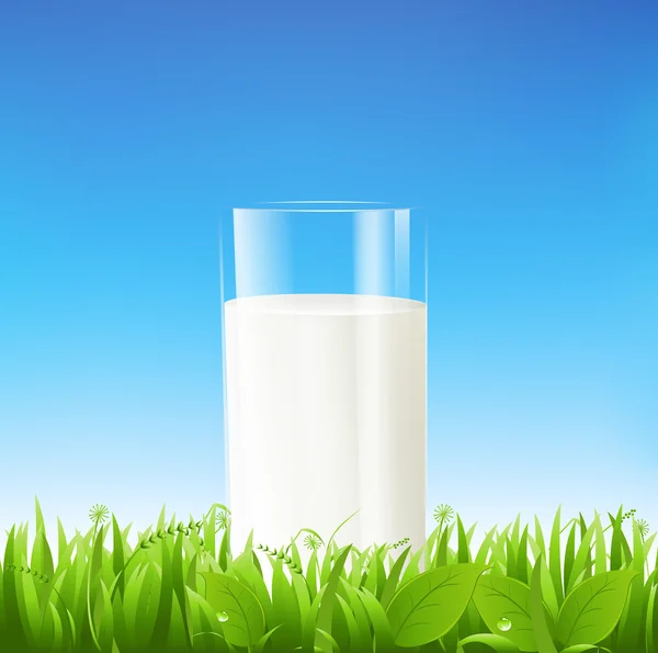 Milk Glass — Stock Vector