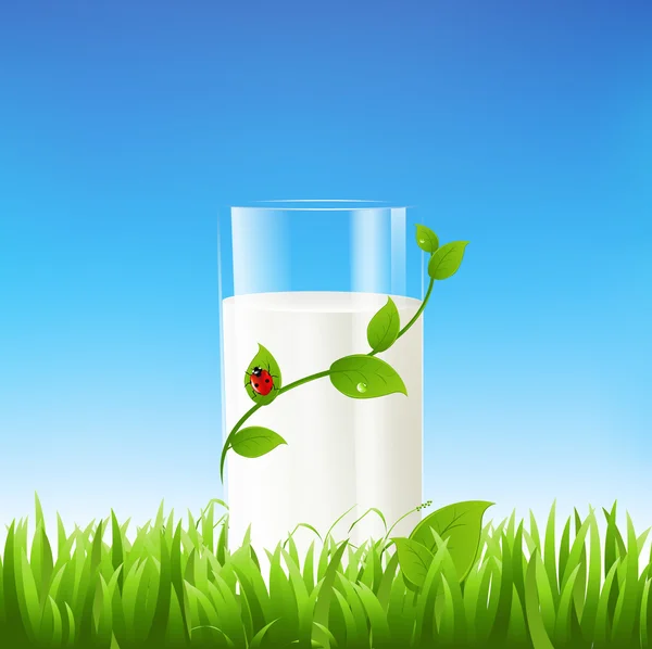 Bicchiere da latte — Vettoriale Stock