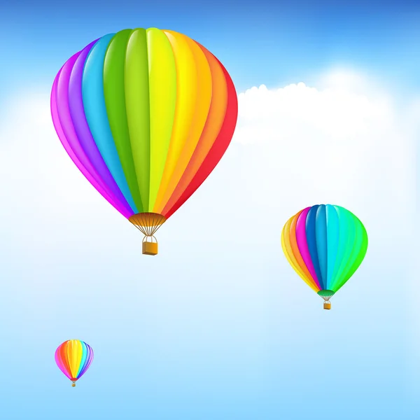 Färgglada varmluftsballonger — Stock vektor