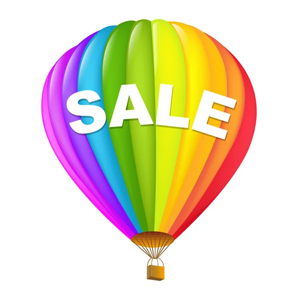 Πώληση πολύχρωμα αερόστατα θερμού αέρα — Διανυσματικό Αρχείο