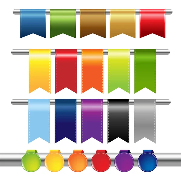 Rubans Web couleur — Image vectorielle