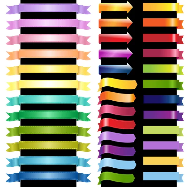 Rubans et flèches Web couleur — Image vectorielle