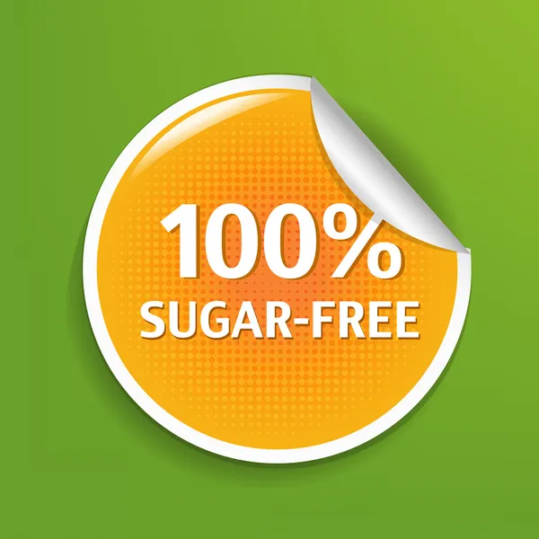 Ζάχαρη ελεύθερη ετικέτα — Διανυσματικό Αρχείο
