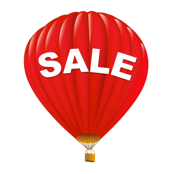Κόκκινο πώληση αερόστατα θερμού αέρα — Διανυσματικό Αρχείο