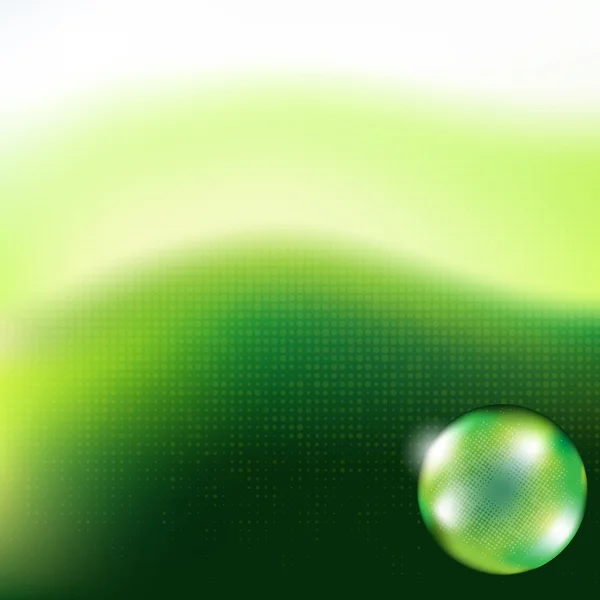 Зеленый фон Сфера стекла — стоковый вектор