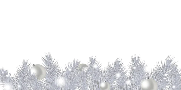 Срібні новорічні гірлянди — стоковий вектор