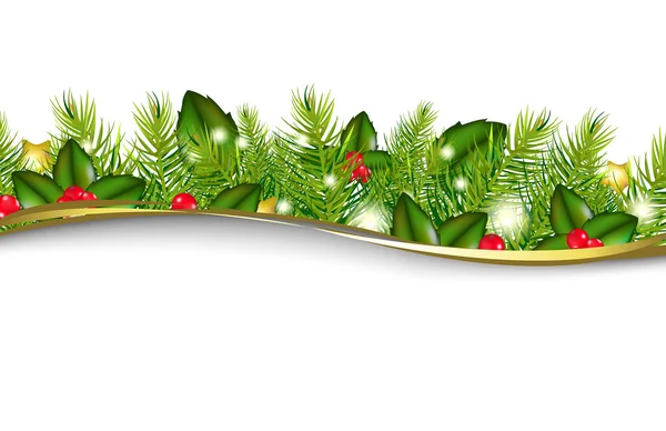 Weihnachten Hintergrund mit Rand — Stockvektor
