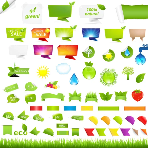 Éléments de conception Eco Collection — Image vectorielle