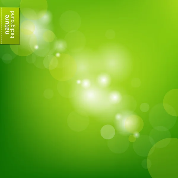 Grön eco bakgrund med oskärpa — Stock vektor