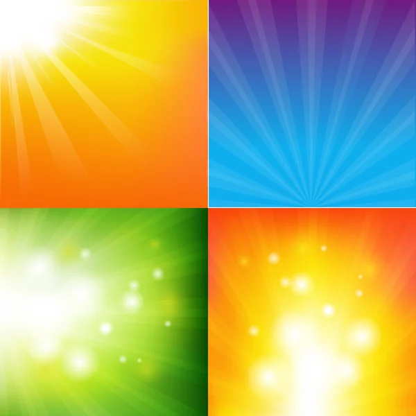 Abstracte kleuren sunburst achtergrond — Stockvector