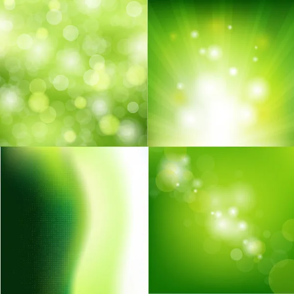 Nature Backgrounds Set — Stock Vector