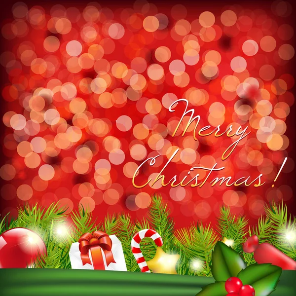 Fond de Noël avec guirlande — Image vectorielle