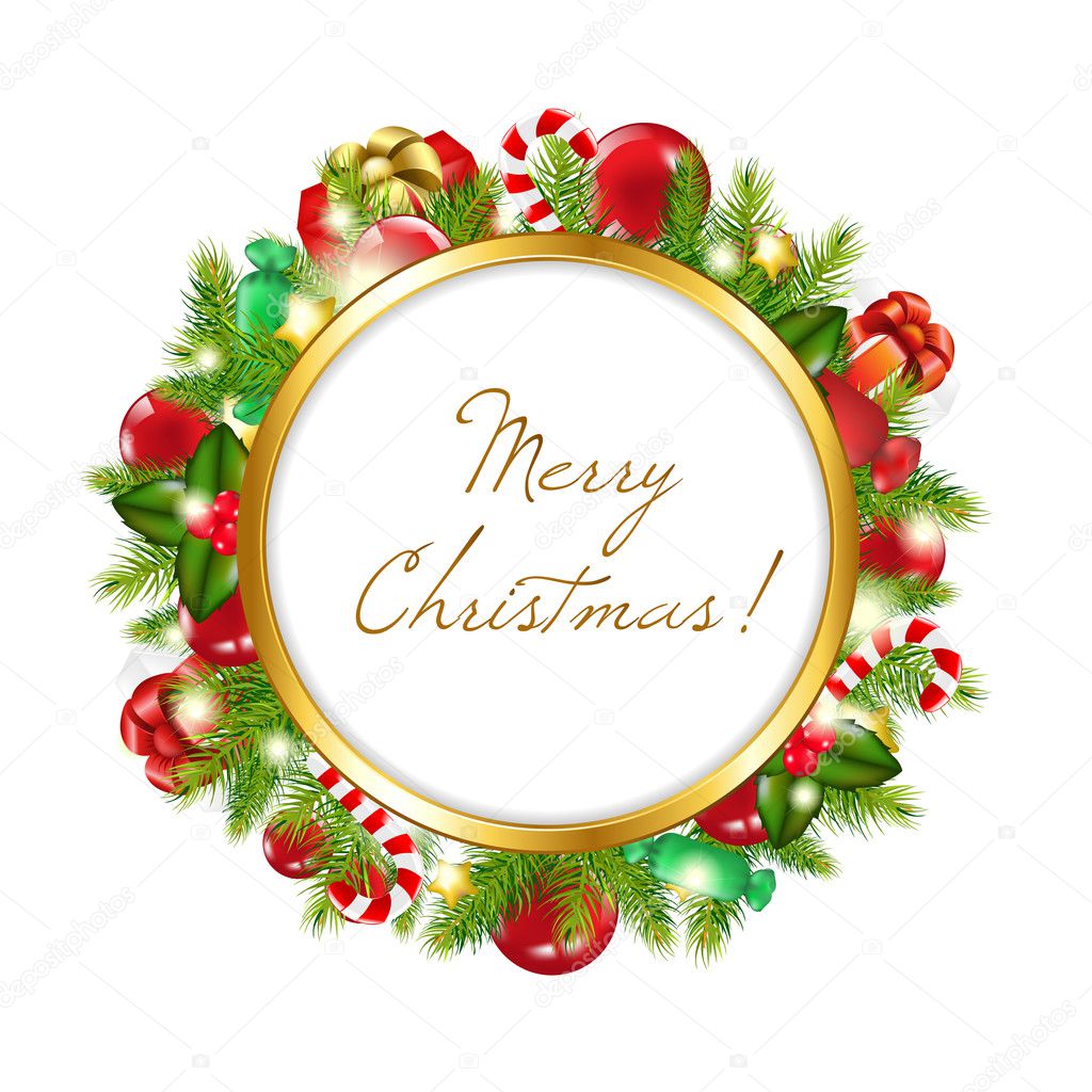 Merry Christmas Frame — Stock Vector © barbaliss #7888756