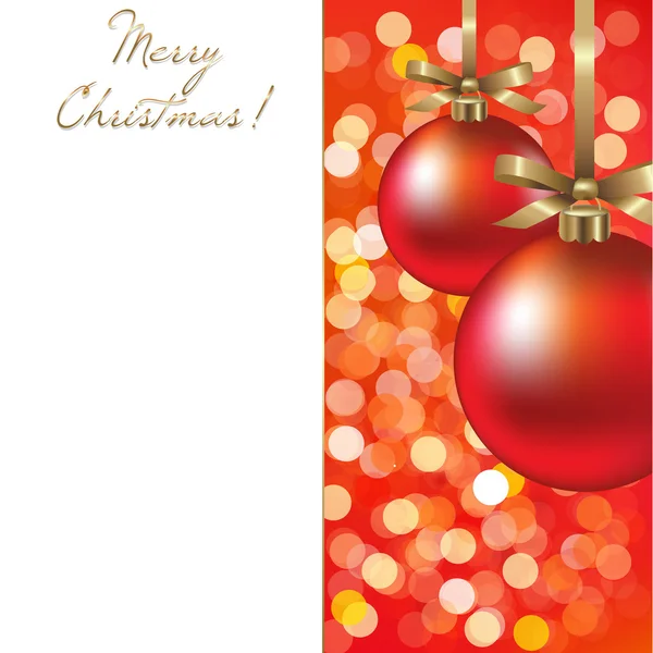 Cartão de Natal com bola —  Vetores de Stock