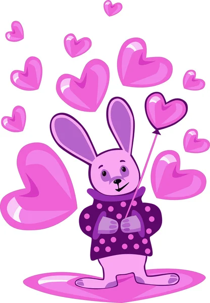 兔子的心 — 图库矢量图片