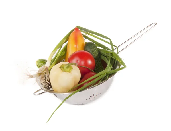 Vegetables in a sieve — Stock Photo, Image