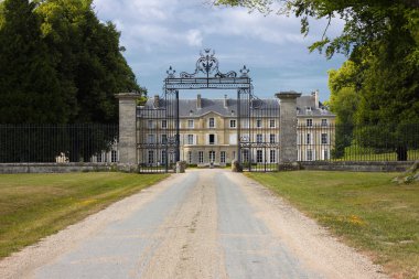 Castle of boulleaume, in the Oise from 1640 clipart