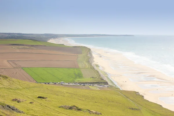 Морський пейзаж з узбережжя опал у Франції — стокове фото