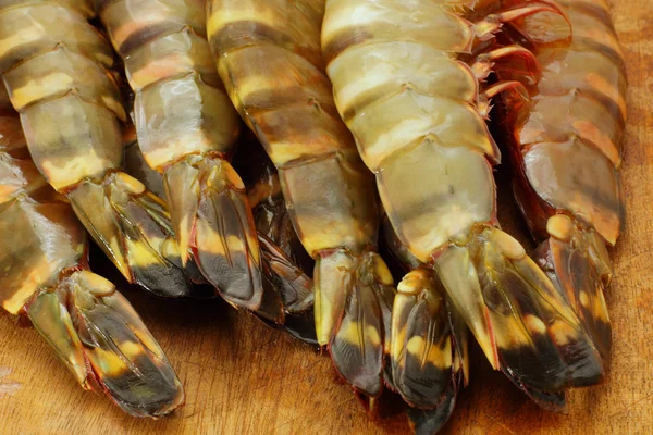 Big fresh tiger prawns, king prawns, shrimp — Stock Photo, Image