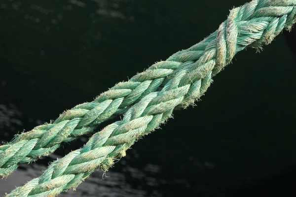 stock image Rope for mooring a boat to a pier