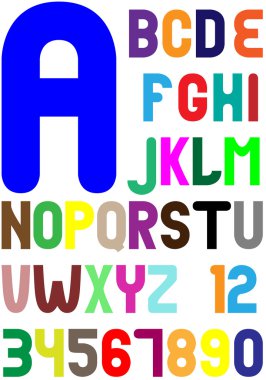 Vector set alphabet clipart