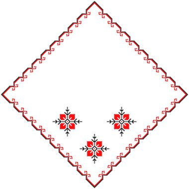 Embroidered good like handmade cross-stitch clipart