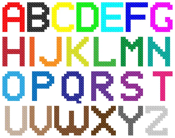 颜色拉丁字母 — 图库矢量图片