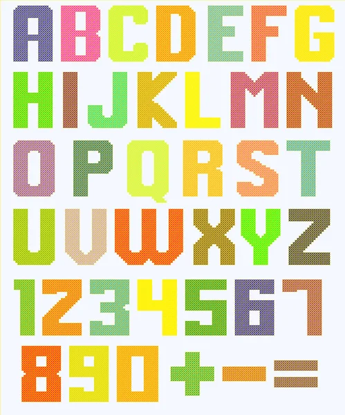 Alfabeto latino color — Vector de stock