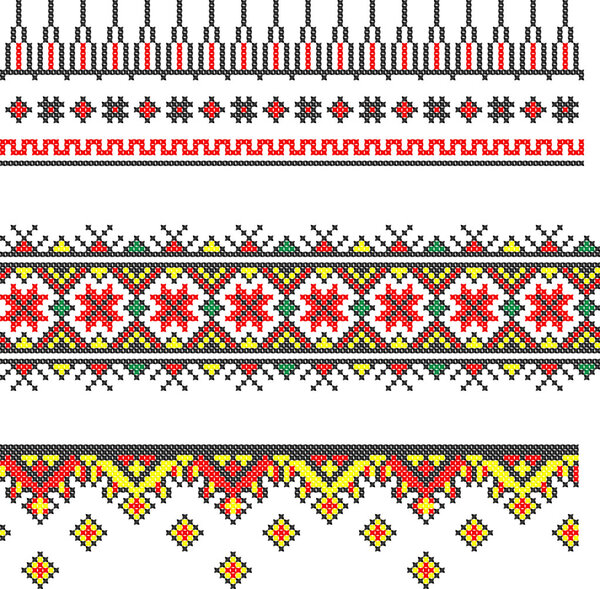 Три бесшовные вышитые хорошо как ручной вышивке крестом