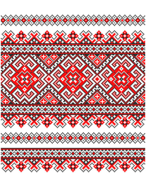 Хорошо вышитые ручной вышивке крестиком узор